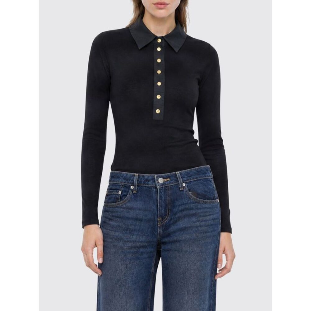 Elisabetta Franchi Women Slim Fit Ribbed Knit Wool Blend Polo Elisabetta Franchi